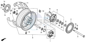 CBR1000RR drawing REAR WHEEL