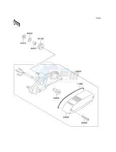 EN 500 C [VULCAN 500 LTD] (C6-C9) [VULCAN 500 LTD] drawing TAILLIGHT-- S- -