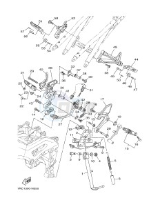 MT09 MT-09 900 MT-09 (B872) drawing STAND & FOOTREST