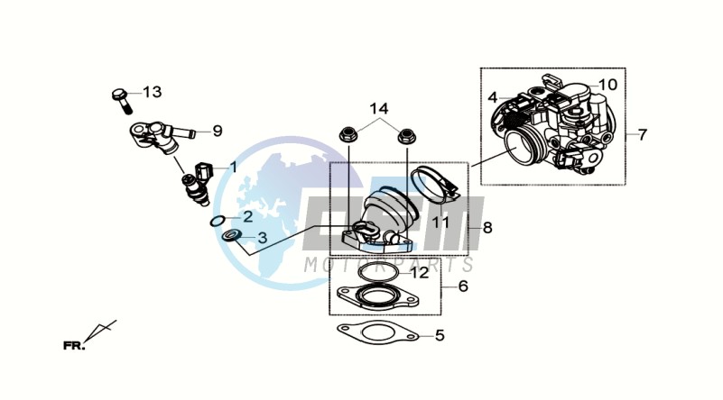 INLET / FUEL INJECTOR / THROTTLE VALVE BODY