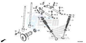 TRX420FE1G TRX420 Europe Direct - (ED) drawing CAMSHAFT/VALVE