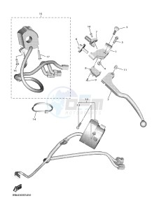 YZF-R6 YZF600 R6 (BN64) drawing HANDLE SWITCH & LEVER