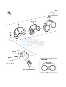 ZZR1400_ABS ZX1400FDF FR GB XX (EU ME A(FRICA) drawing Meter(s)