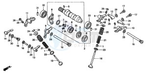 XR400R drawing CAMSHAFT/VALVE