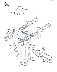 ZX 1000 B [NINJA ZX-10] (B1-B2) [NINJA ZX-10] drawing CAMSHAFT-- S- -_TENSIONER