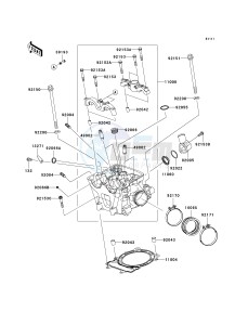 KSF 450 B [KFX450R MONSTER ENERGY] (B8F-B9FB) B8F drawing CYLINDER HEAD