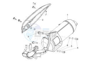 SCARABEO 50 2T CARBURATORE E4 STREET (EMEA) drawing Exhaust pipe