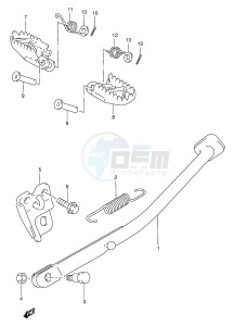 RMX250 (E1) drawing STAND - FOOTREST