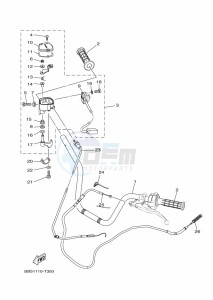 YFM450FWBD YFM45KPLK (BB5H) drawing STEERING HANDLE & CABLE