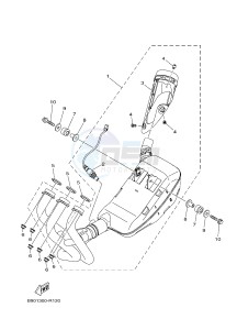 MTM850 MTM-850 XSR900 (B90W) drawing EXHAUST