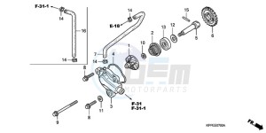 CBR125RWA Europe Direct - (ED / BLA) drawing WATER PUMP