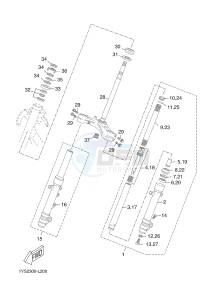 YP125RA (ABS) X-MAX125 ABS X-MAX125 ABS (2ABE) drawing STEERING