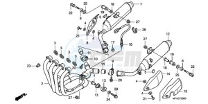 CBF1000SA UK - (E / ABS MKH) drawing EXHAUST MUFFLER