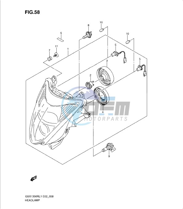 HEADLAMP (GSX1300RL1 E2)