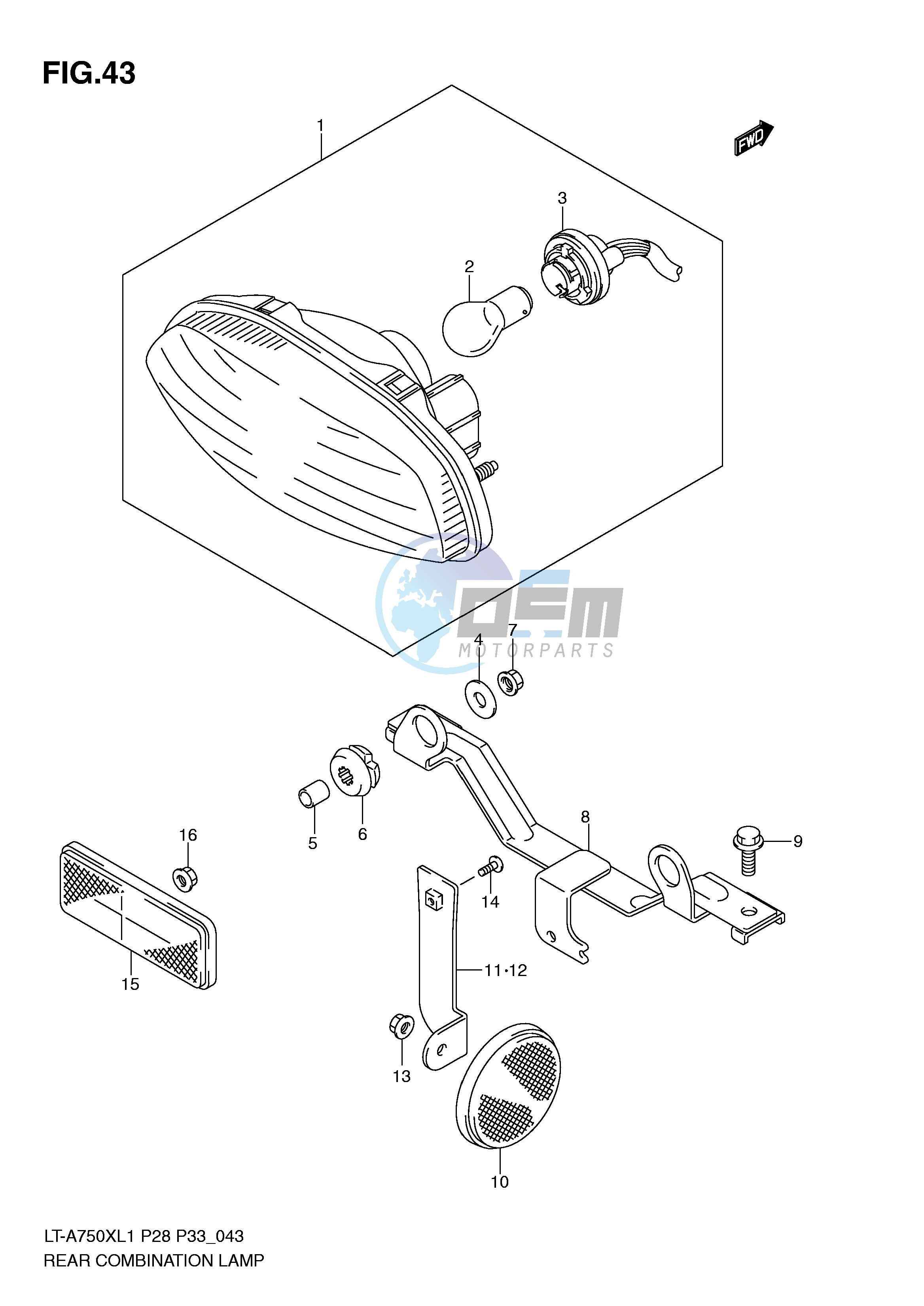 REAR COMBINATION LAMP (LT-A750XL1 P28)