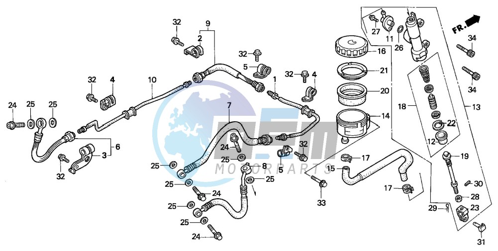 RR. BRAKE MASTER CYLINDER (ST1100AS)