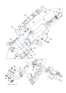 YFM700FWAD YFM7FGPAD GRIZZLY 700 EPS (1HPN) drawing EXHAUST