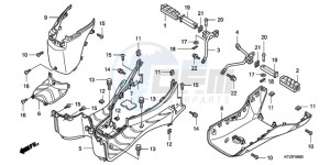 PES125R9 UK - (E / STC 2E) drawing FLOOR STEP/PILLION STEP