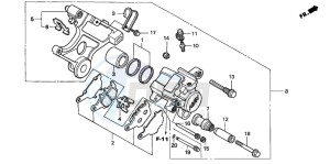 CB600F2 HORNET S drawing REAR BRAKE CALIPER