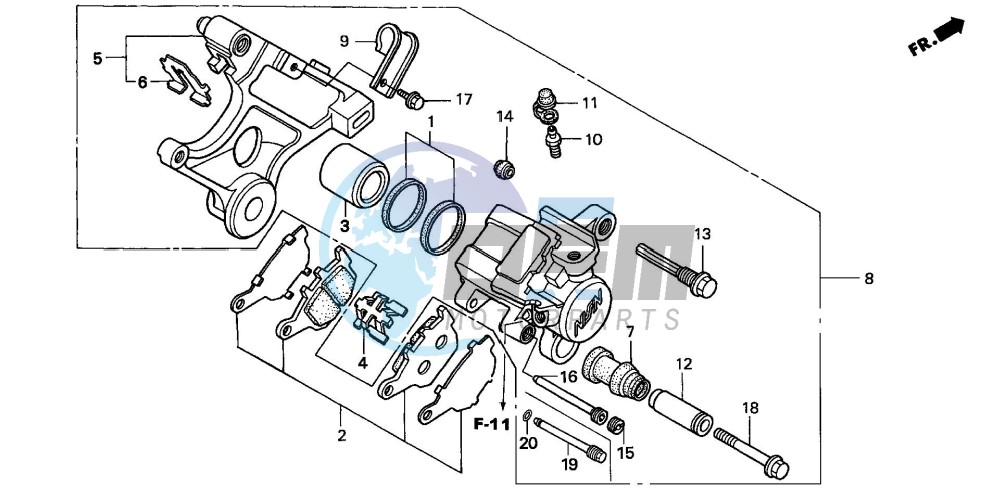 REAR BRAKE CALIPER