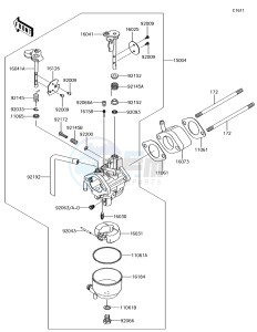 MULE SX KAF400JHF EU drawing Carburetor