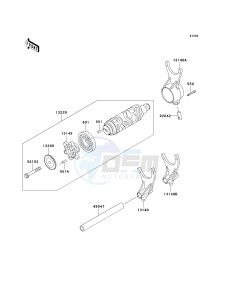 VN 1600 A [VULCAN 1600 CLASSIC] (A6F-A8FA) A8F drawing GEAR CHANGE DRUM_SHIFT FORK-- S- -