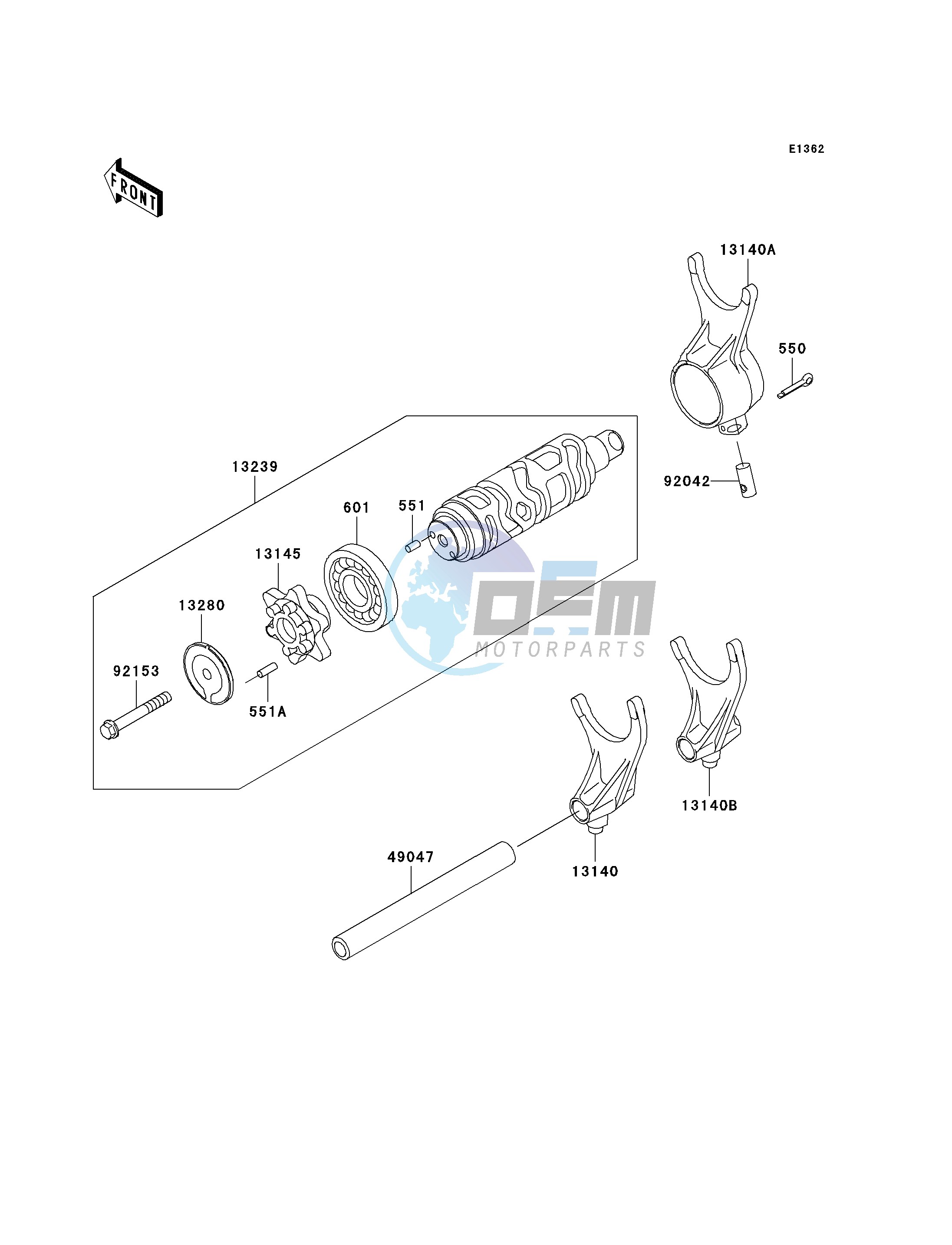 GEAR CHANGE DRUM_SHIFT FORK-- S- -