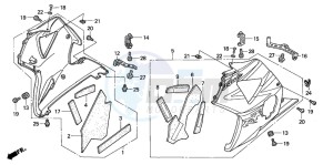 CBR900RE drawing LOWER COWL (5)