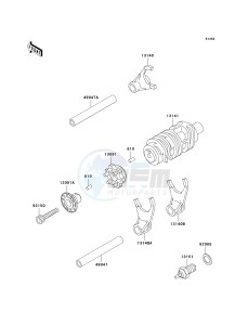 KL 250 G [SUPER SHERPA] (G4-G8 G8 CAN ONLY) [SUPER SHERPA] drawing GEAR CHANGE DRUM_SHIFT FORK-- S- -