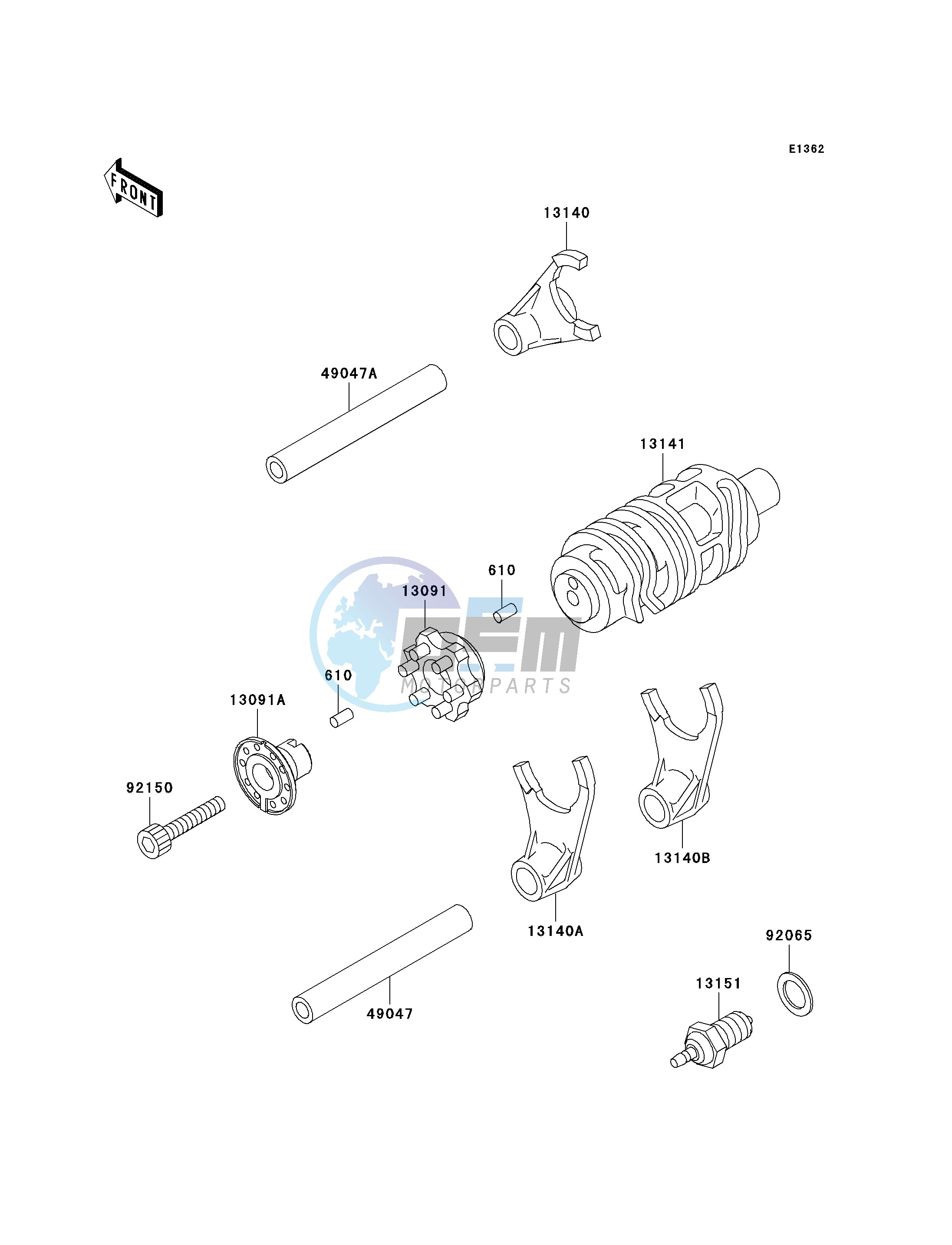 GEAR CHANGE DRUM_SHIFT FORK-- S- -