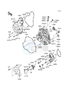 VERSYS KLE650A7F GB XX (EU ME A(FRICA) drawing Engine Cover(s)