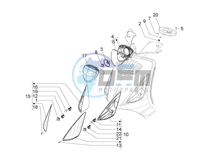 Front headlamps - Turn signal lamps