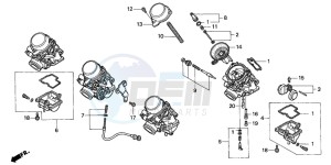 CBR600SE drawing CARBURETOR (COMPONENT PARTS)