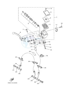 MT09 900 (1RCC) drawing FRONT MASTER CYLINDER