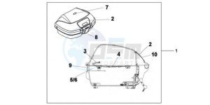 CBF1000TA Europe Direct - (ED / ABS) drawing 45L TOPBOX PEARL COOL WHITE