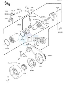 KLF 300 A [BAYOU 300] (A2) [BAYOU 300] drawing STARTER MOTOR_STARTER CLUTCH