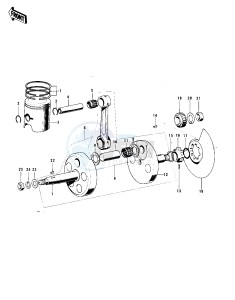 F7 (C-D) 175 drawing CRANKSHAFT_PISTON_ROTARY VALVE -- 74-75 F7-C_F6-D- -