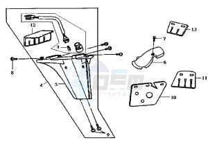 SUPER DUKE - 150 cc drawing REAR FENDER