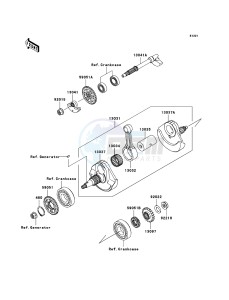 KX450F KX450EBF EU drawing Crankshaft