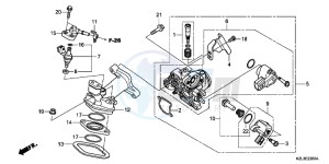 NSC110E Vision 110 - NSC110E UK - (E) drawing THROTTLE BODY