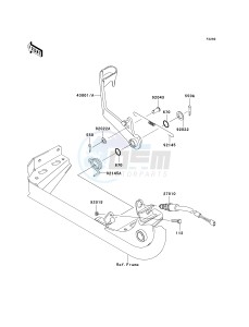 KVF 650 E [BRUTE FORCE 650 4X4 HARDWOODS GREEN HD] (E6F-E9F) E6F drawing BRAKE PEDAL