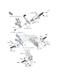 NINJA ZX-6R ZX600RGF FR GB XX (EU ME A(FRICA) drawing Footrests