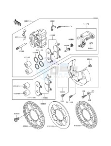 KX 125 H [KX125] (H1-H2) [KX125] drawing FRONT CALIPER