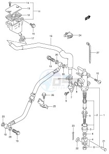 SV650 (E2) drawing REAR MASTER CYLINDER