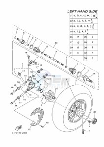 YFM700FWAD GRIZZLY 700 EPS (BDEE) drawing REAR WHEEL