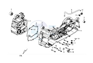 JOYRIDE 125 drawing CRANKCASE RIGHT / START MOTOR