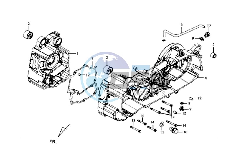 CRANKCASE RIGHT / START MOTOR