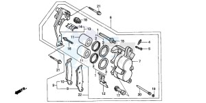 NX2502 drawing FRONT BRAKE CALIPER