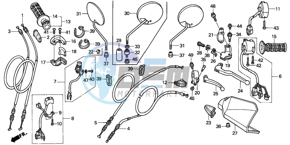 HANDLE LEVER/SWITCH/CABLE (CL/DK/ED/U)