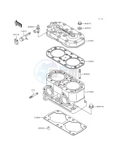 JS 650 B [650 SX] (B1-B3) [650 SX] drawing CYLINDER HEAD_CYLINDER